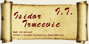 Isidor Trmčević vizit kartica